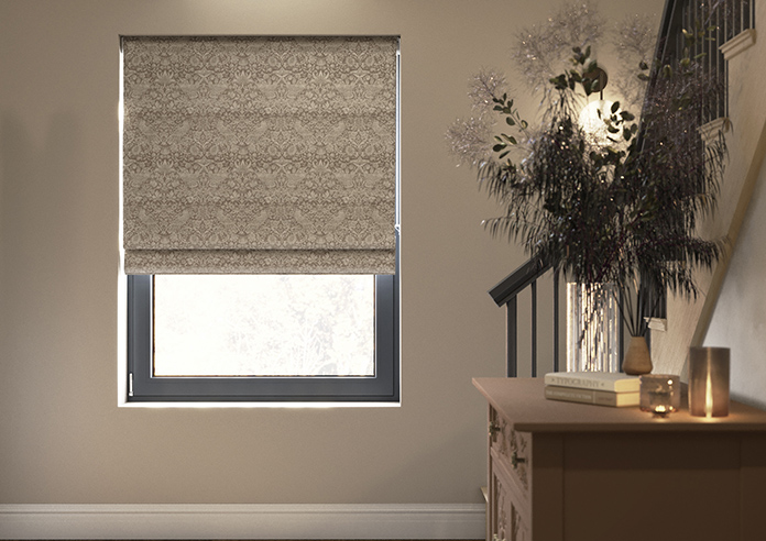William Morris At Home Strawberry Thief, Woven Limestone - Twist&Fit Roman Blind - Image 3